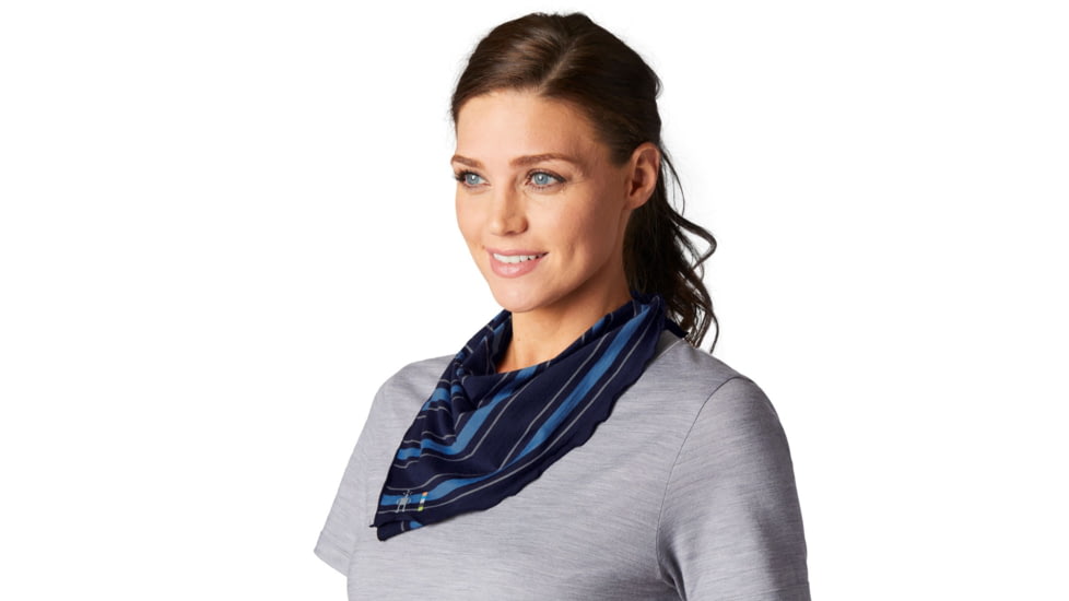 Smartwool Merino 150 Bandana, Deep Navy Stripe, SW005504F91-DNS