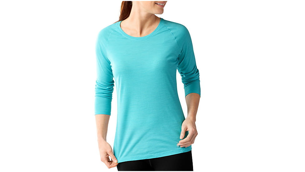Smartwool Merino 150 Base Layer Pattern Long Sleeve, Light Capri, Medium, SW015256438M