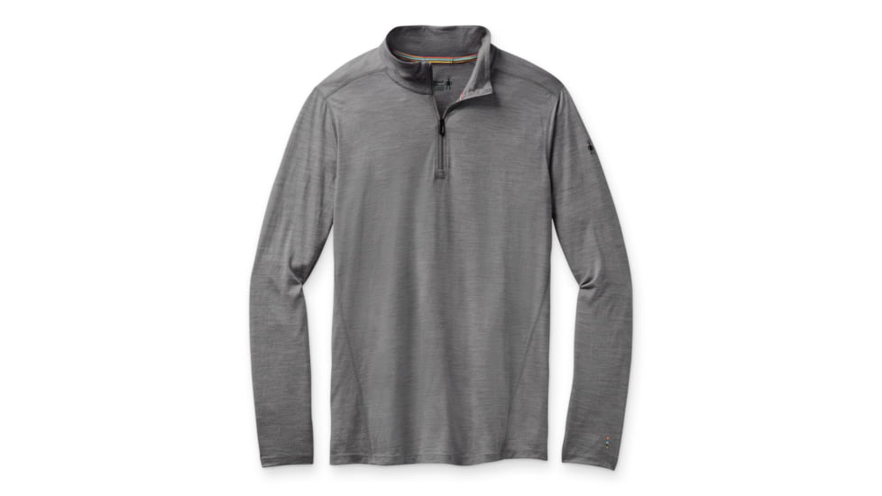 Smartwool Merino 1/4 Zip 150 Baselayer - Men's, Medium, Light Gray Heather, SW000752545M