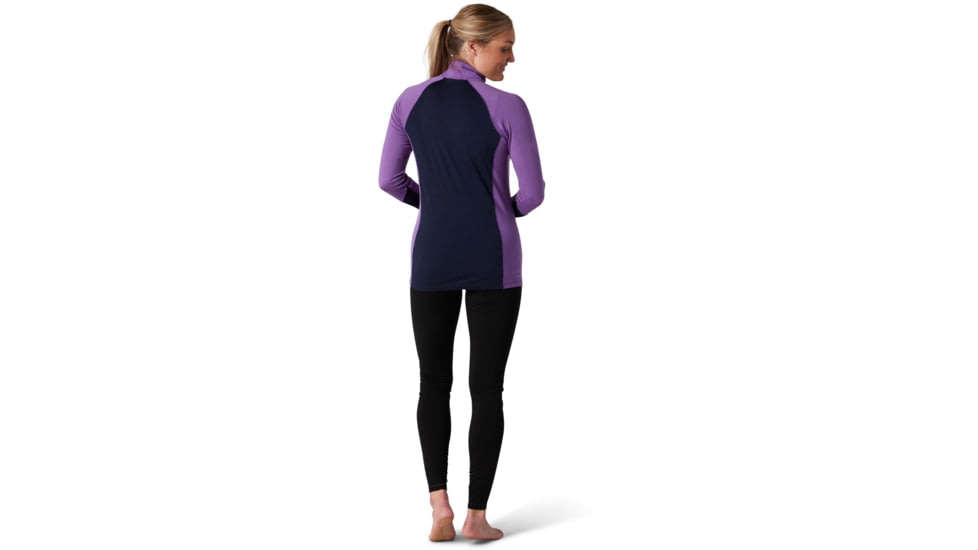 Smartwool Merino 150 Baselayer Colorblock 1/4 Zip - Womens, Deep Navy, Extra Small, SW000420092-XS