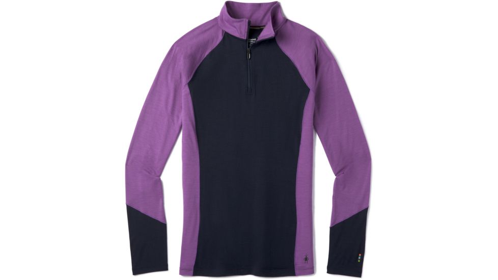 Smartwool Merino 150 Baselayer Colorblock 1/4 Zip - Womens, Deep Navy, Extra Small, SW000420092-XS