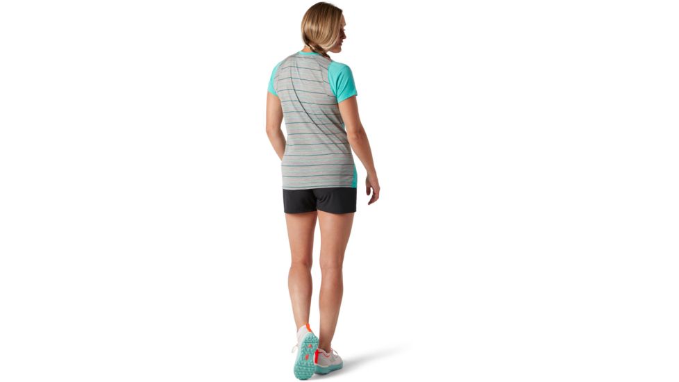 Smartwool Merino 150 Baselayer Colorblock Short Sleeve - Womens, Oasis, Large, SW000418D13-L