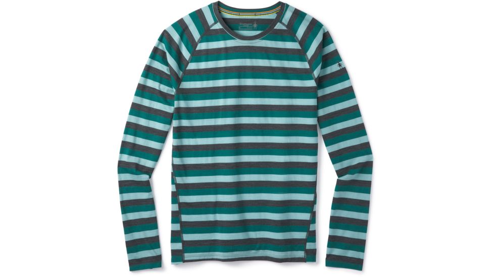 Smartwool Merino 150 Baselayer Long Sleeve - Mens, Pacific Stripe, Large, SW016042D55-L