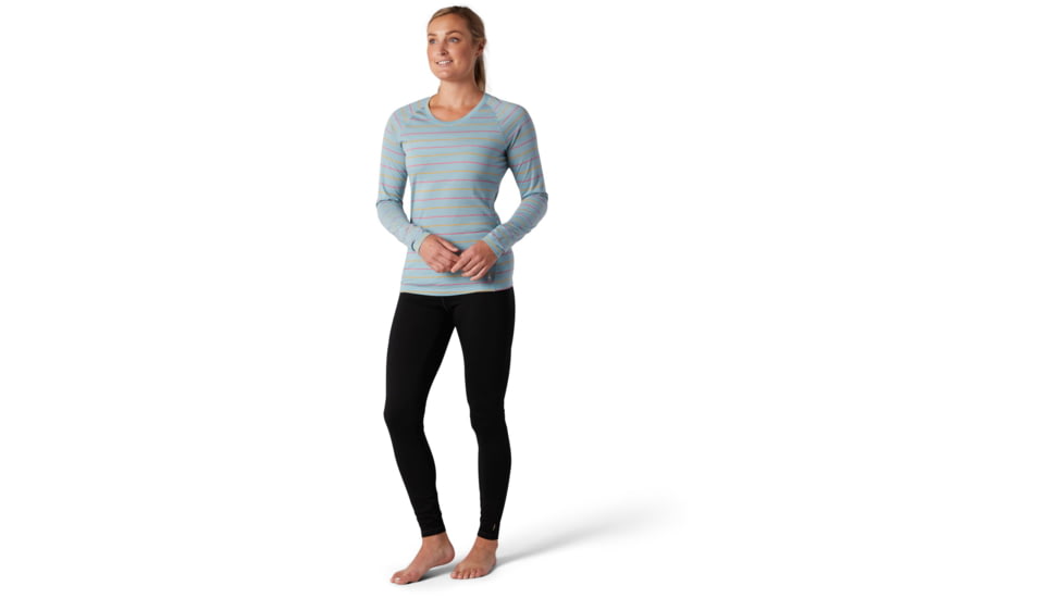 Smartwool Merino 150 Baselayer Long Sleeve - Womens, Wave Blue Stripe, Small, SW015255D53-S