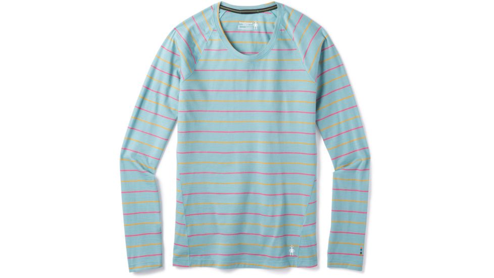 Smartwool Merino 150 Baselayer Long Sleeve - Womens, Wave Blue Stripe, Small, SW015255D53-S
