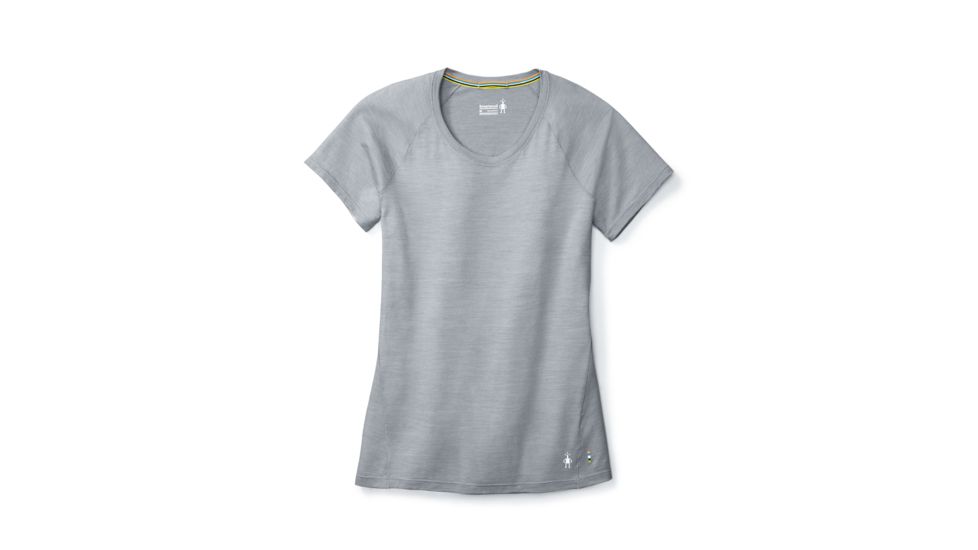 Smartwool Merino 150 Baselayer Pattern Short Sleeve Shirt Womens, Dark Pebble Gray, L, SW015254948-L