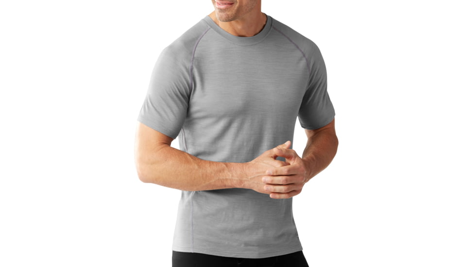 Smartwool Merino 150 Baselayer Pattern Short Sleeve - Mens, Light Gray, Extra Large, SW016060039-XL