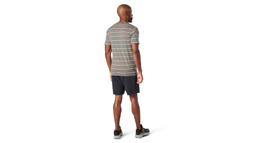 Smartwool Merino 150 Baselayer Short Sleeve - Mens, Light Gray Heather Stripe, Medium, SW000744F92M