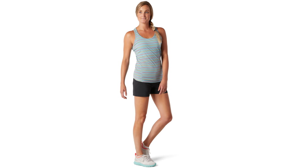 Smartwool Merino 150 Baselayer Tank - Womens, Wave Blue Stripe, Small, SW015251D53-S