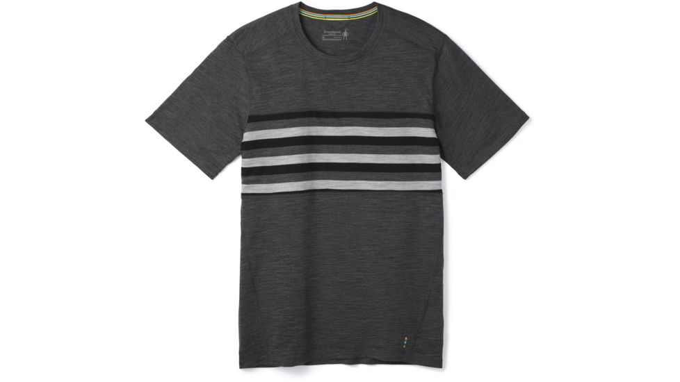 Smartwool Merino 150 Colorblock Short Sleeve - Mens, Iron Heather, Extra Large, SW016413D36-XL
