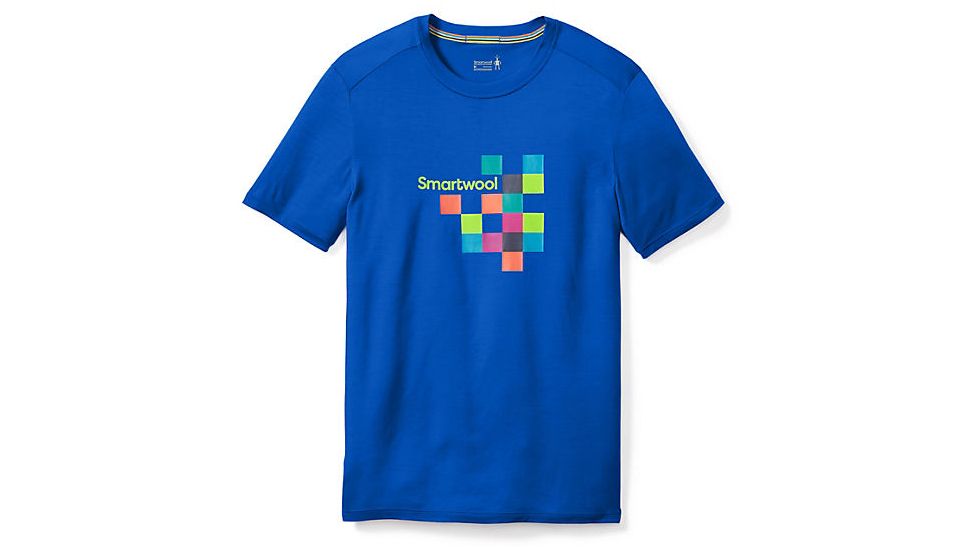Smartwool Merino 150 Logo Tee - Men's -Bright Blue-Medium