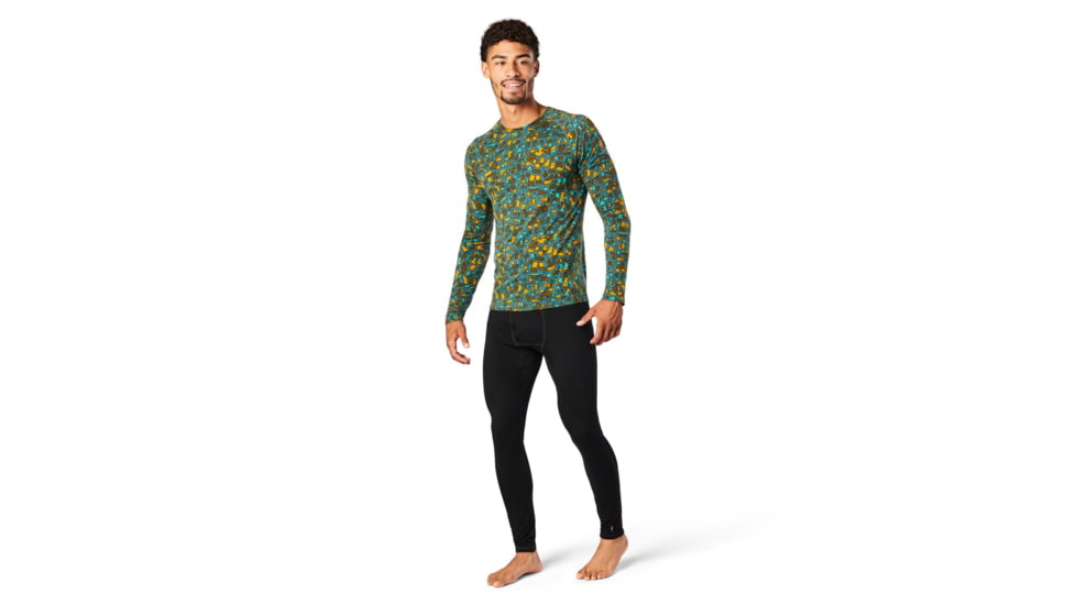 Smartwool Merino 150 Long Sleeve Baselayer - Mens, Pine Gray/Balabar Print, Extra Large, SW016042D74-PG/BP-XL