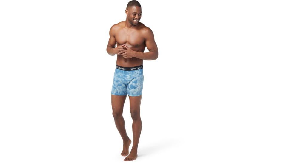Smartwool Merino 150 Plant-Based Dye Boxer Brief Boxed - Mens, J74 Light Indigo Marble Wash, Large, SW016818J74L