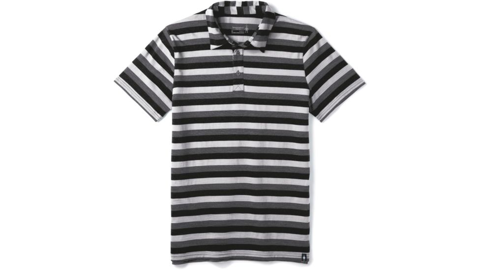 Smartwool Merino 150 Polo - Mens, Iron Stripe, Large, SW000216D48-L