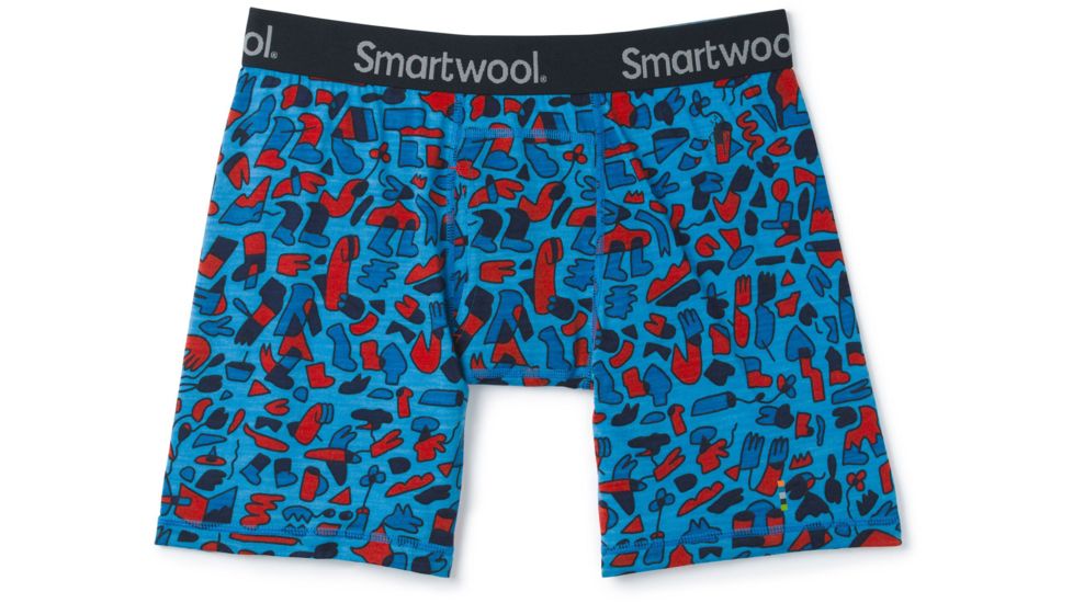 Smartwool Merino 150 Print Boxer Brief Boxed - Mens, Ocean Blue Balabar Print, 2XL, SW015151D73-XXL