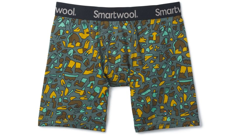 Smartwool Merino 150 Print Boxer Brief Boxed - Mens, Pine Gray Balabar Print, Small, SW015151D74-S