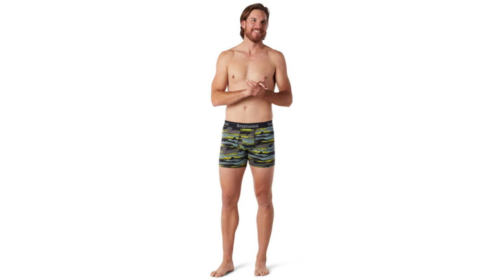 Smartwool Merino 150 Printed Boxer Brief - Mens, Black Canyon/Sunset Print, 2XL, SW015557D59-BSTXXL