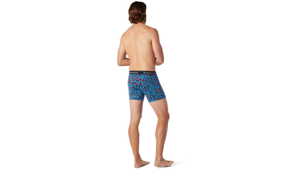Smartwool Merino 150 Printed Boxer Brief - Mens, Ocean Blue/Balabar Print, Medium, SW015557D73-OBLM