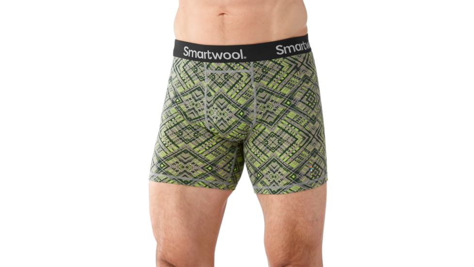 Smartwool Merino 150 Printed Boxer Brief Mens, Light Gray, L, SW014030039-L
