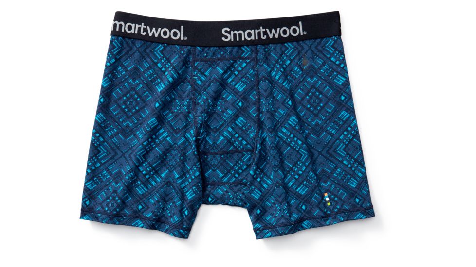 Smartwool Merino 150 Printed Boxer Brief Mens, Deep Navy, S, SW014030092-S