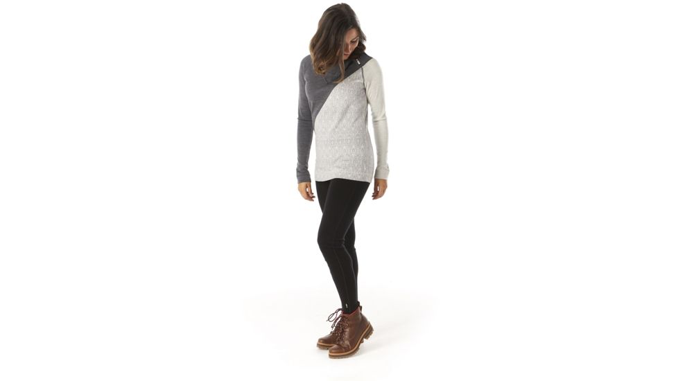 Smartwool Merino 250 Asym Top - Womens, Ash Medallion, Small, SW015109C15-S