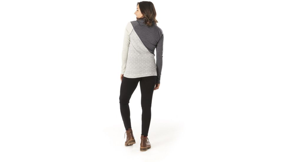Smartwool Merino 250 Asym Top - Womens, Ash Medallion, Small, SW015109C15-S
