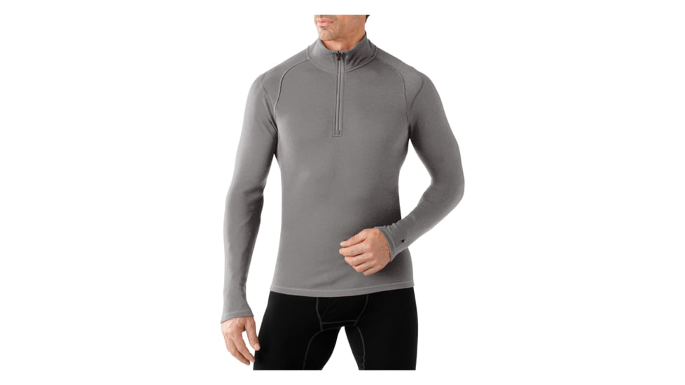 Smartwool Merino 250 Base Layer 1/4 Zip, Light Gray Heather, Extra Large, SW0NP603883-XL