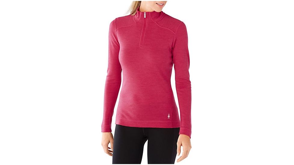 Smartwool Merino 250 Base Layer 1/4 Zip - Women's, Potion Pink Heather, Small, SW0NP221907S