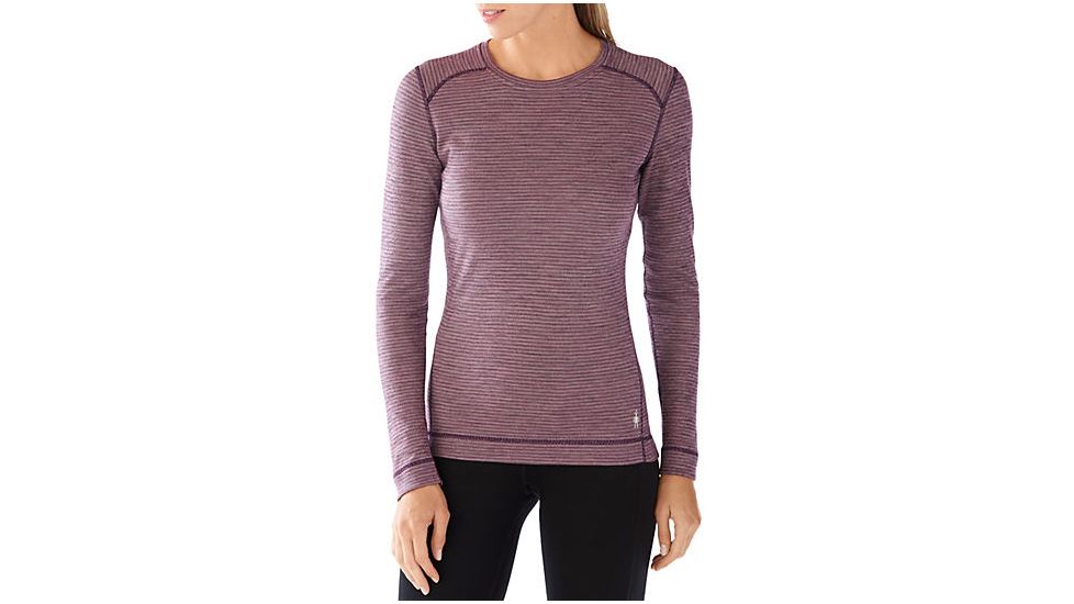 Smartwool Merino 250 Base Layer Pattern Crew, Bordeaux, Extra Small, SW0NP226590XS