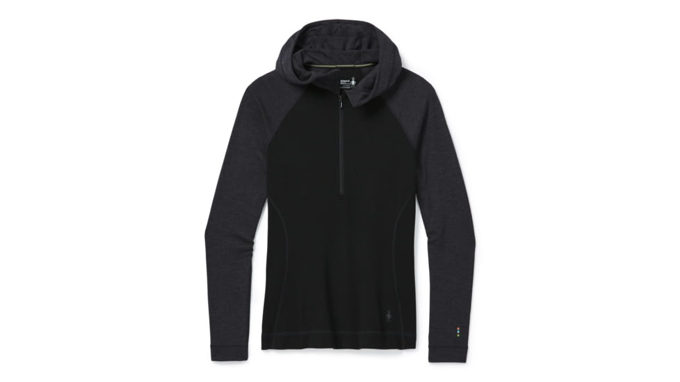 Smartwool Merino 250 Baselayer 1/2 Zip Hoodie - Womens, Black, Large, SW016377001-L