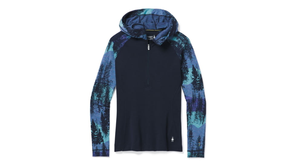 Smartwool Merino 250 Baselayer 1/2 Zip Hoodie - Womens, Deep Navy, Small, SW016377092-S