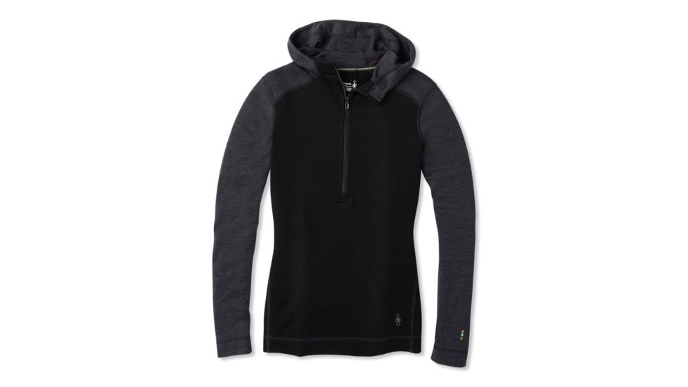 Smartwool Merino 250 Baselayer 1/2 Zip Hoody - Womens, Black, Small, SW015094001-S