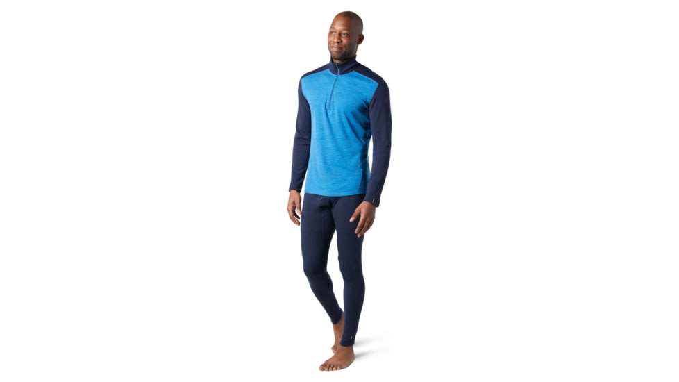 Smartwool Merino 250 Baselayer 1/4 Zip - Mens, Neptune Blue Heather/Deep Navy, Medium, SW016355E64-M