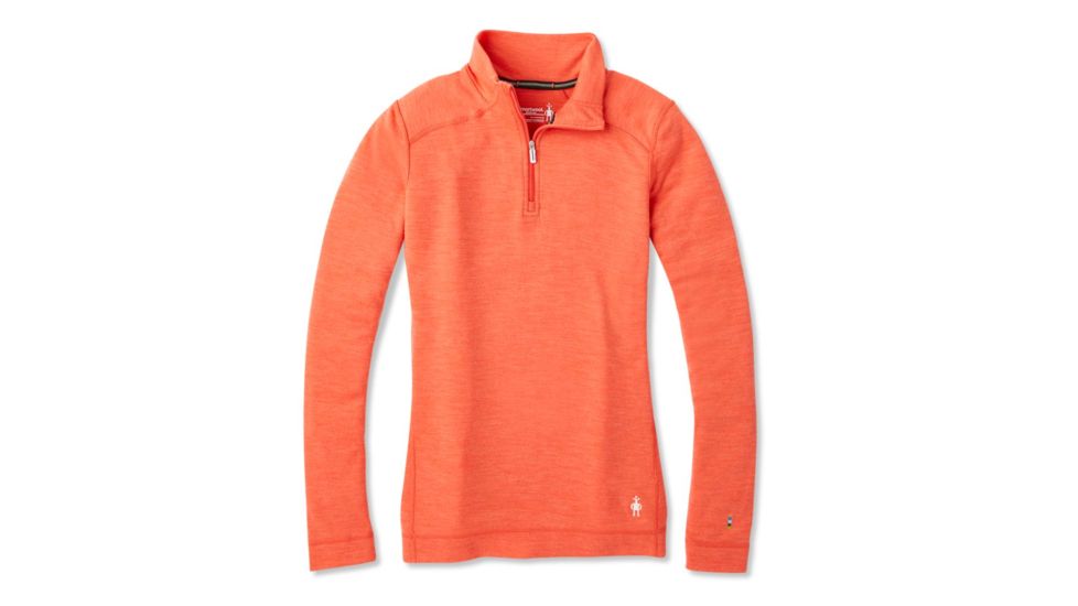 Smartwool Merino 250 Baselayer 1/4 Zip - Womens, Light Habanero Heather, Small, SW0NP221B37-S