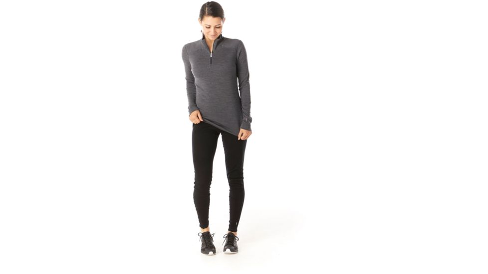 Smartwool Merino 250 Baselayer 1/4 Zip - Womens, Medium Gray Heather, Extra Small, SW0NP221084-XS