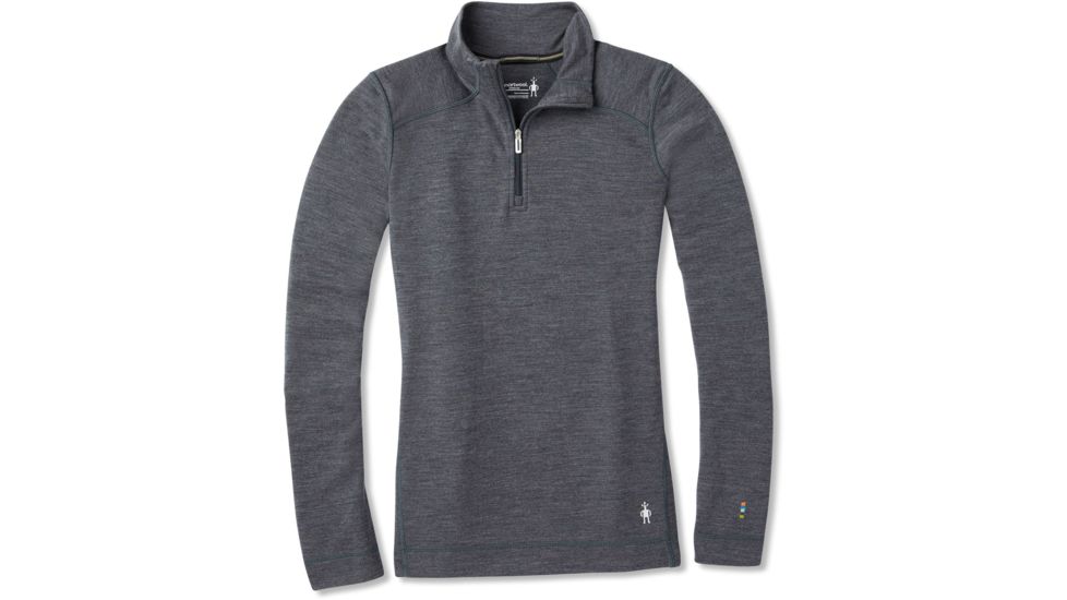 Smartwool Merino 250 Baselayer 1/4 Zip - Womens, Medium Gray Heather, Extra Small, SW0NP221084-XS