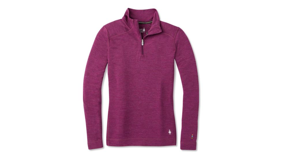 Smartwool Merino 250 Baselayer 1/4 Zip - Womens, Sangria Heather, Extra Large, SW0NP221B49-XL