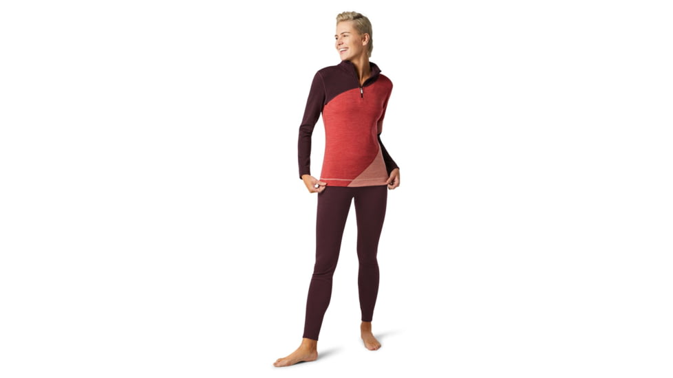 Smartwool Merino 250 Baselayer Colorblock 1/4 Zip - Womens, Masala Heather, Large, SW016379D43-L