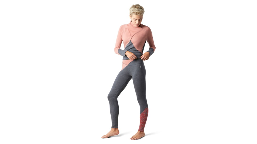 Smartwool Merino 250 Baselayer Colorblock Bottom - Womens, Canyon Rose Heather, Extra Small, SW016383C93-XS