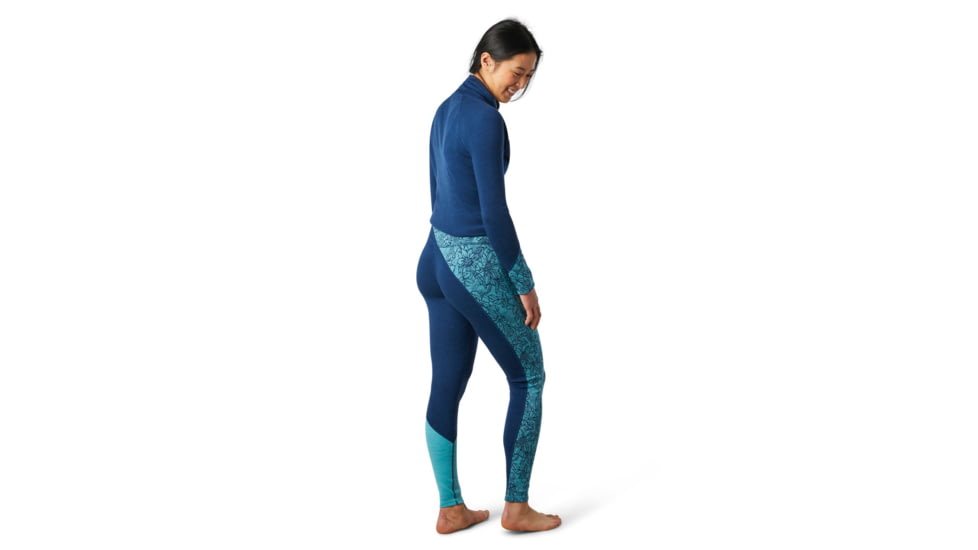 Smartwool Merino 250 Baselayer Colorblock Bottom - Womens, Wave Blue Traced Dahlia, Extra Large, SW016383E39-XL