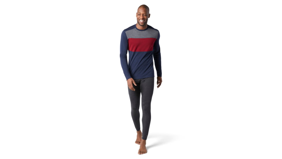 Smartwool Merino 250 Baselayer Colorblock Crew - Mens, Deep Navy, Small, SW016353092-S