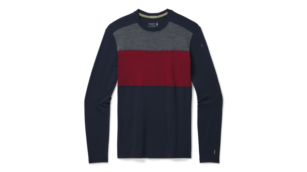 Smartwool Merino 250 Baselayer Colorblock Crew - Mens, Deep Navy, Small, SW016353092-S