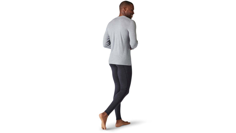 Smartwool Merino 250 Baselayer Colorblock Crew - Mens, Light Gray Heather/Neptune Blue Heather, Large, SW016353H87L