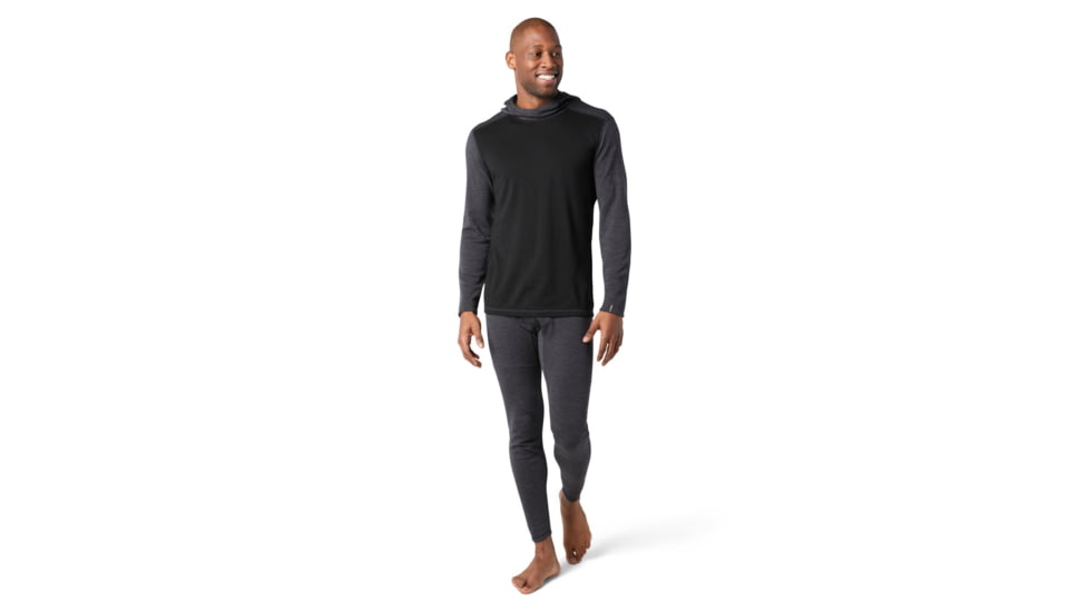 Smartwool Merino 250 Baselayer Hoodie - Mens, Black/Charcoal, Small, SW016359016-S