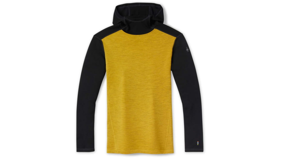 Smartwool Merino 250 Baselayer Hoodie - Mens, Golden Olive/Black, Medium, SW016359H16M