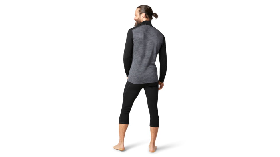 Smartwool Merino 250 Baselayer Pattern 1/4 Zip - Mens, Medium Gray Tick Stitch, Small, SW016357B99-S
