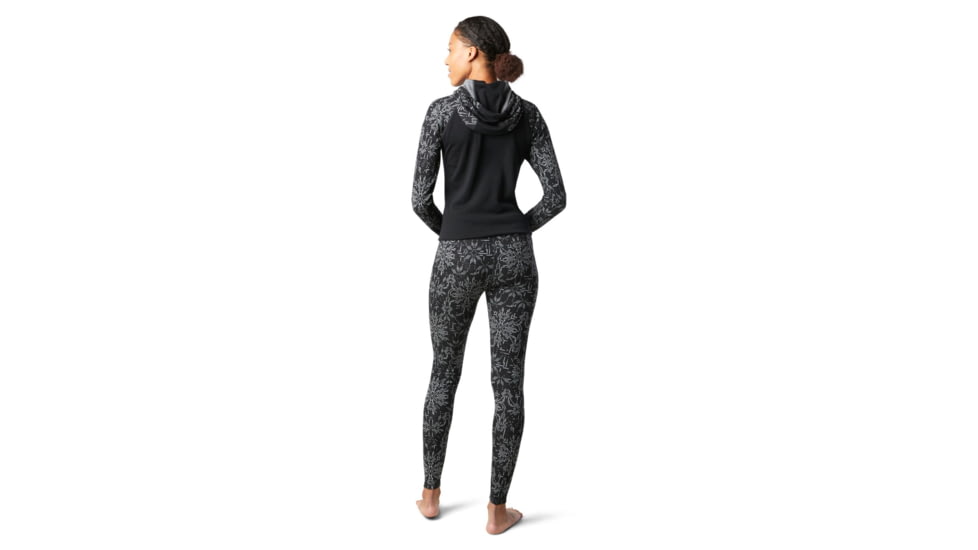 Smartwool Merino 250 Baselayer Pattern Bottom - Womens, Black Digital Snowflake, Extra Small, SW019243E36-XS