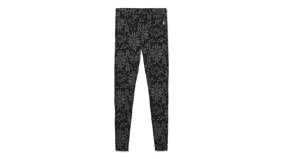 Smartwool Merino 250 Baselayer Pattern Bottom - Womens, Black Digital Snowflake, Extra Small, SW019243E36-XS