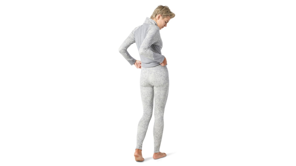 Smartwool Merino 250 Baselayer Pattern Bottom - Womens, Light Gray Traced Dahlia, Medium, SW019243E41-M