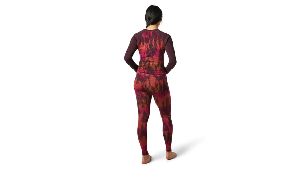 Smartwool Merino 250 Baselayer Pattern Bottom - Womens, Woodsmoke Forest Scape, Extra Small, SW019243E44-XS